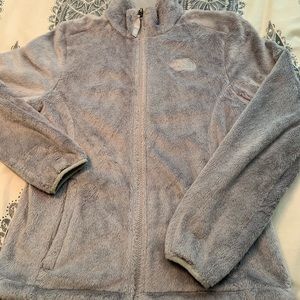 Gray North face fleece jacket